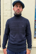 Emilio Navy Roll Neck - Knit