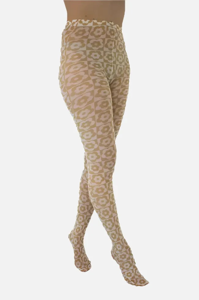 Printed Patterned One Size - Tights