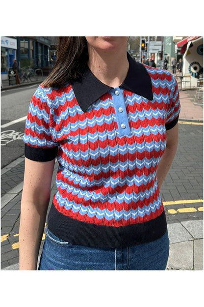 Supreme Fine Gauge Sky - Polo Knit