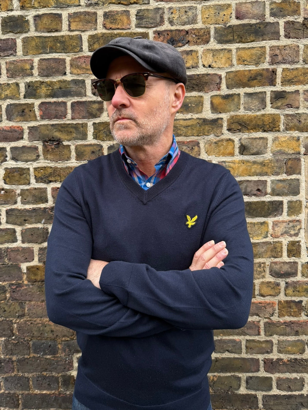 Large Cobalt Blue Tartan Check - Shirt