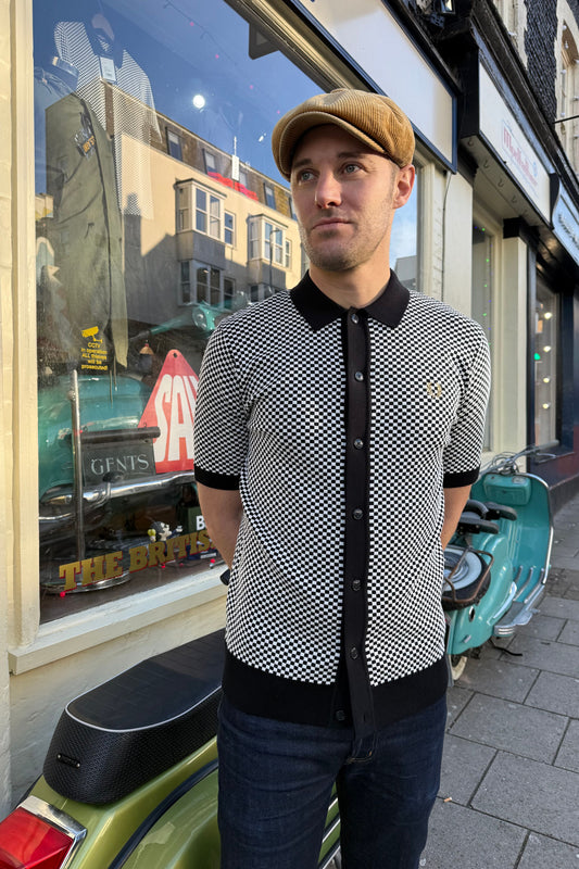 K2311 Chequerboard Button Through - Shirt