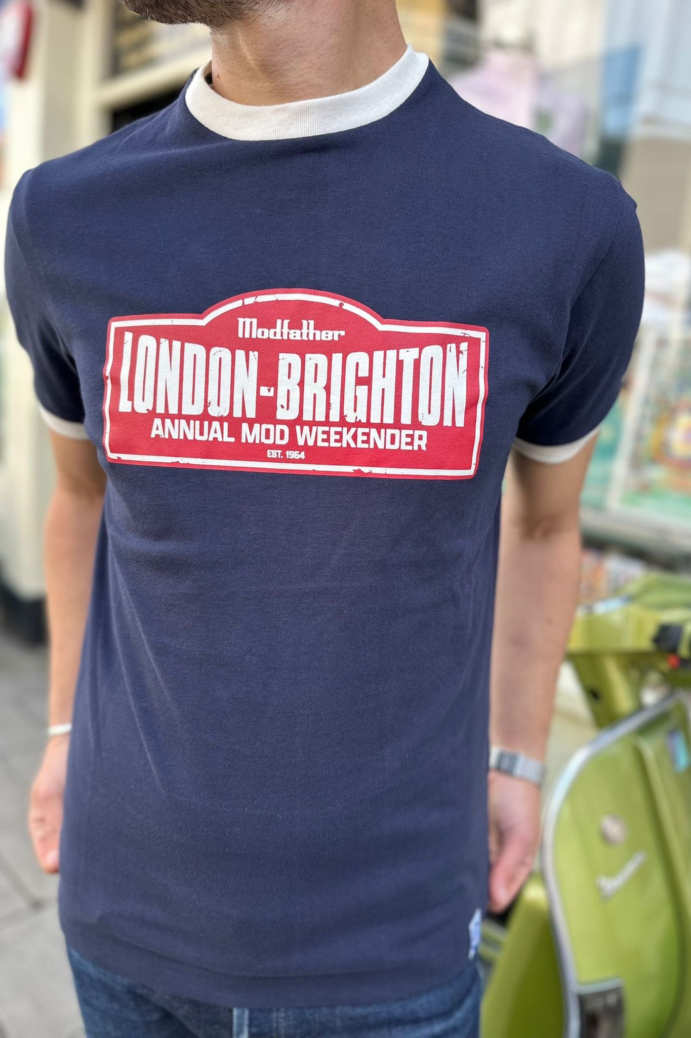 Mod Weekender Navy Ringer - T-Shirt
