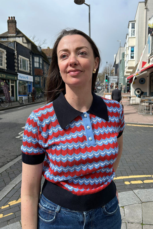 Supreme Fine Gauge Sky - Polo Knit