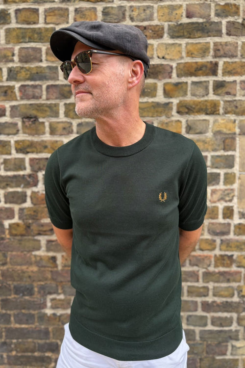 K2322 Night Green Staple - Knitted T-shirt