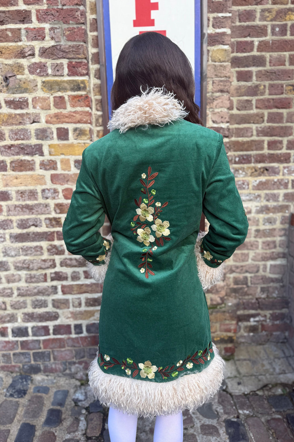 Penny Lane Fur Collar Clover - Coat