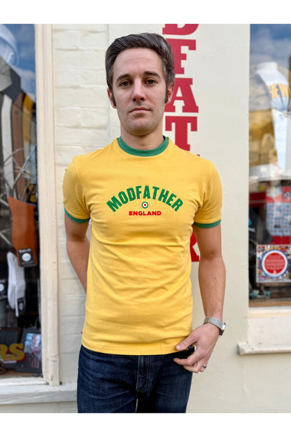 Logo Script Mustard & Green - T-Shirt