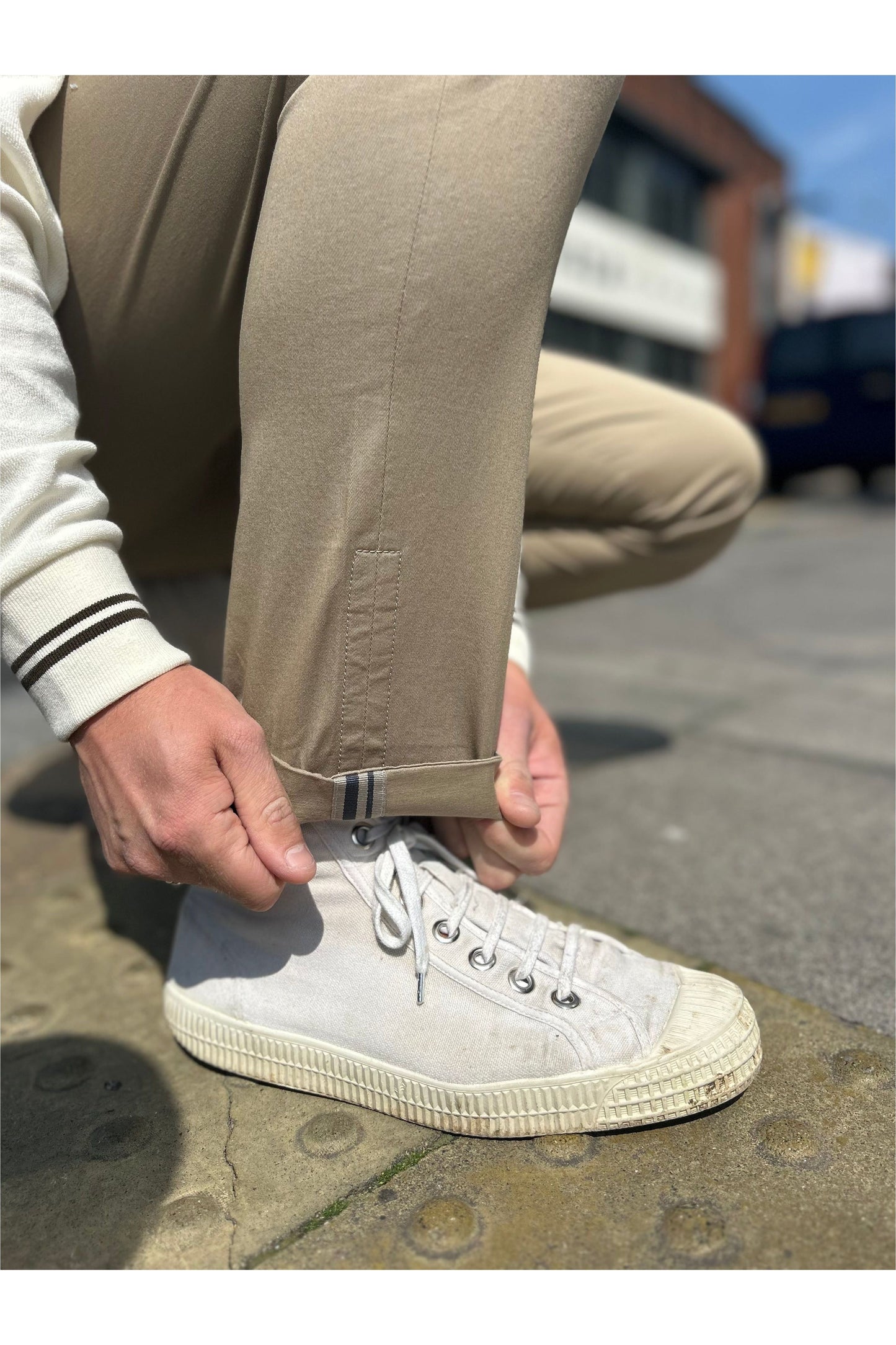Signature Slim Stretch Chino 040 Stone - Trouser