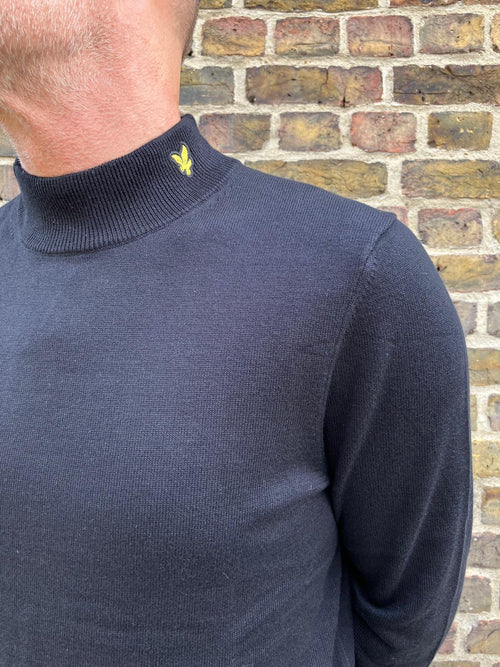 Jet Black - Knitted Turtle Neck