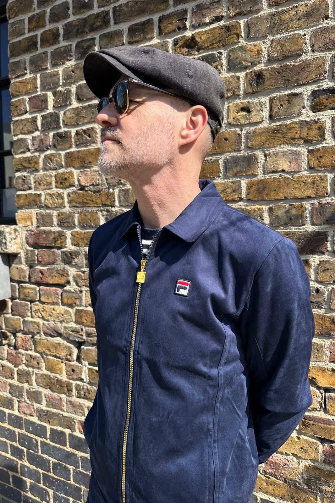 Francesco Fila Navy - Faux Suede Jacket