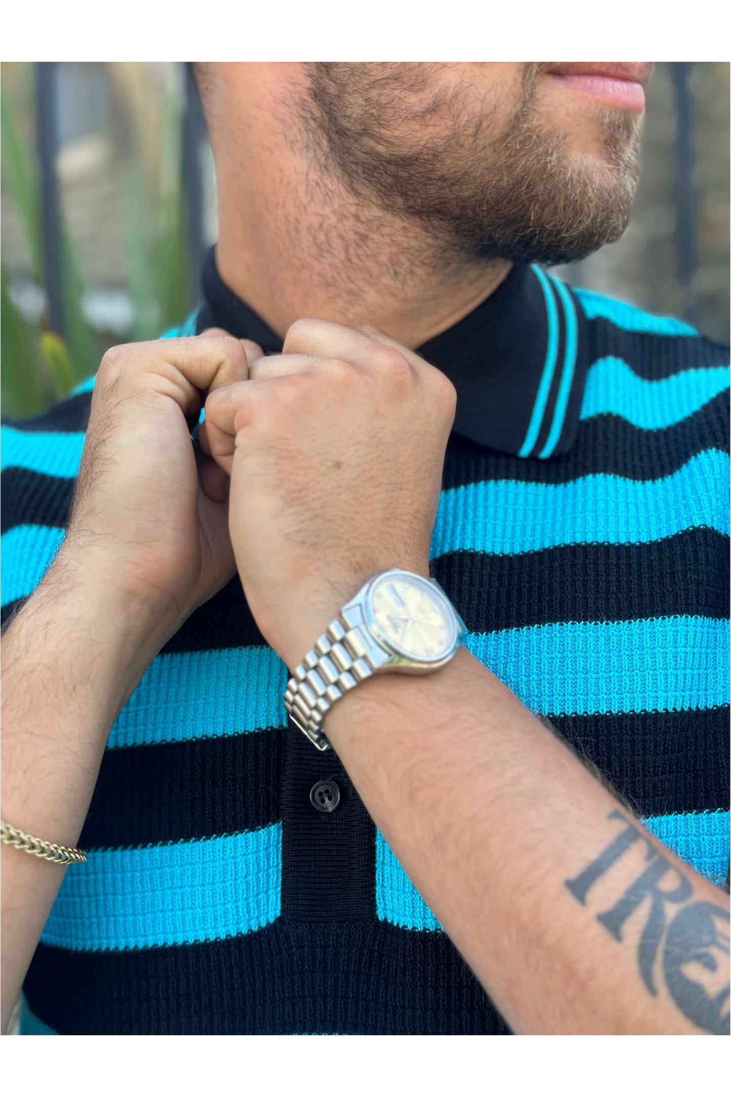 Hall Fine Gauge Waffle Knit - Polo