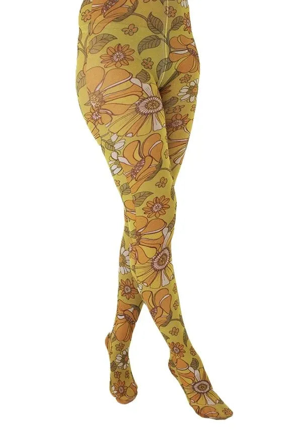 Printed Patterned One Size - Tights