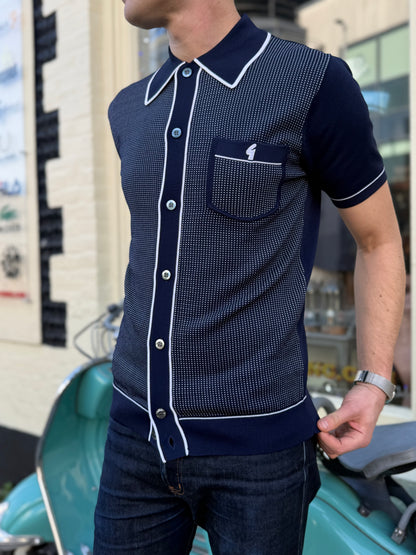 Archive Di Lello Navy - Polo Knit