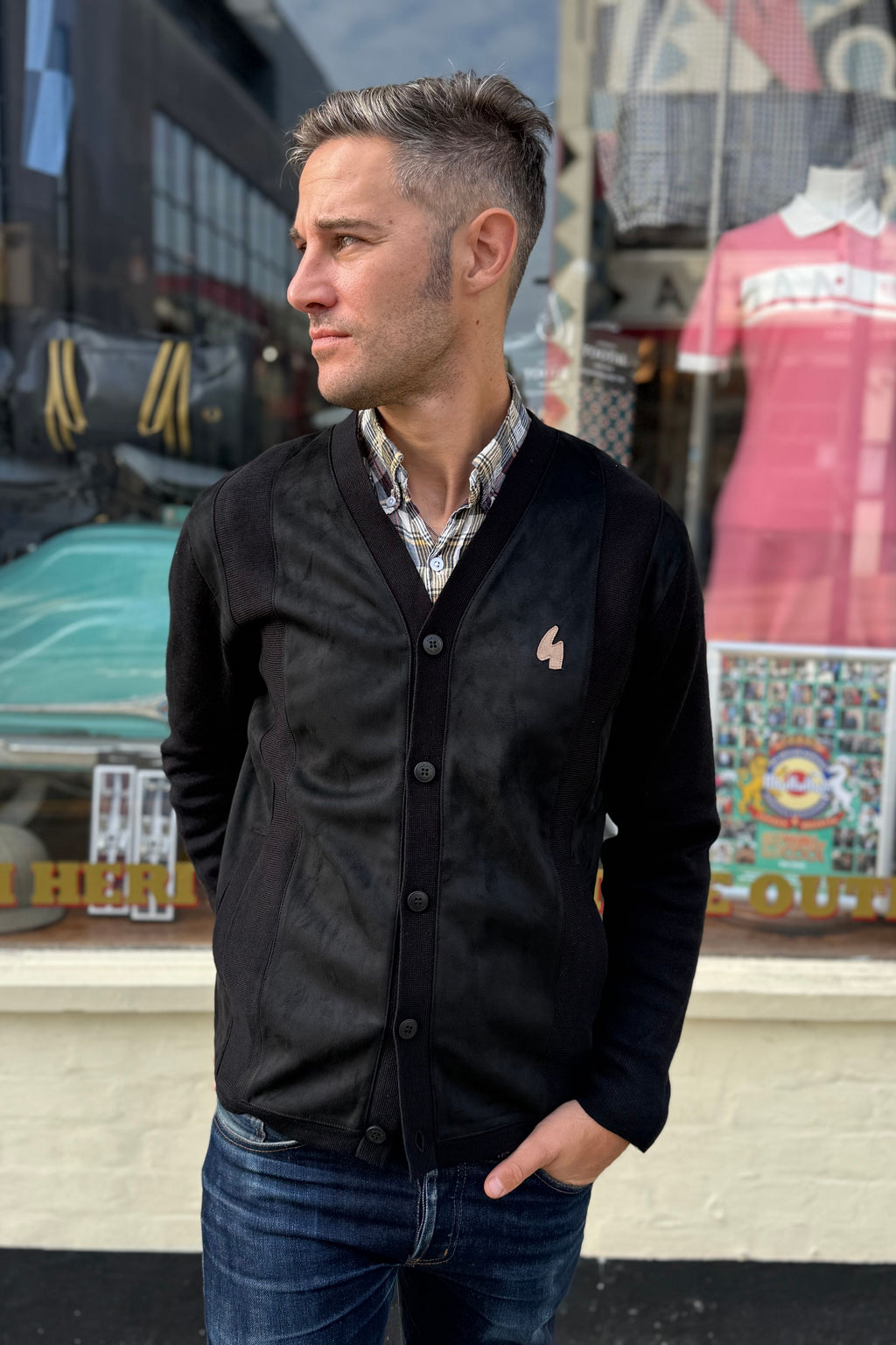 Hurst Black Panel - Cardigan