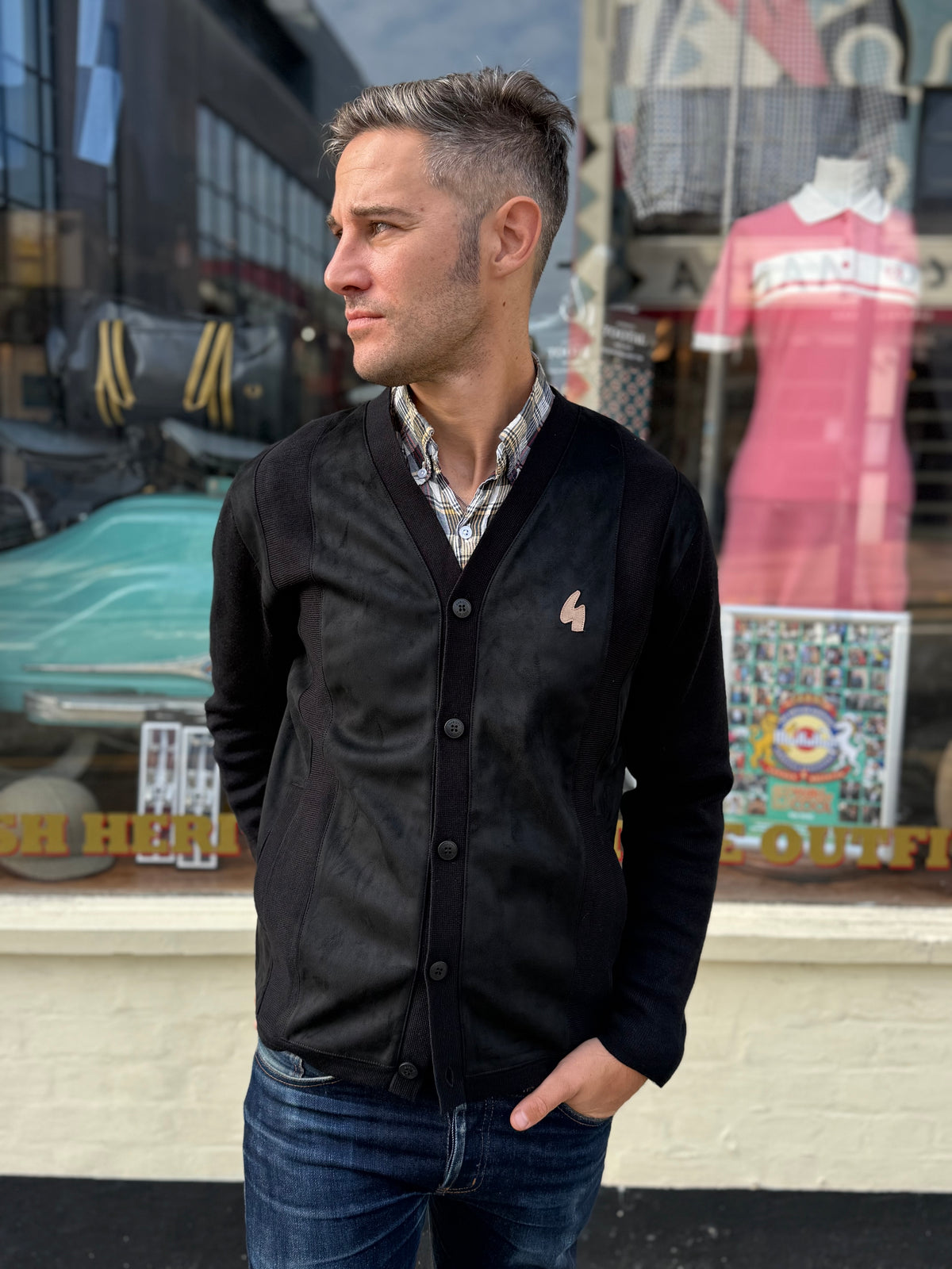 Hurst Black Panel - Cardigan