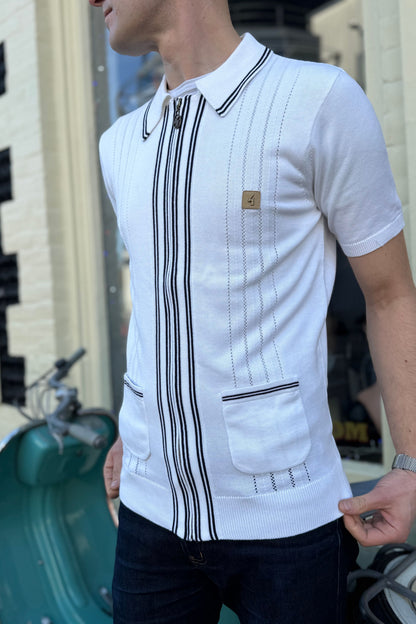 Geller White - Polo Knit