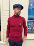 Leonardo Claret Roll Neck - Knit