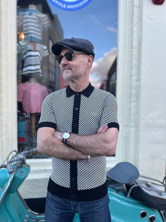 K2311 Chequerboard Button Through - Shirt