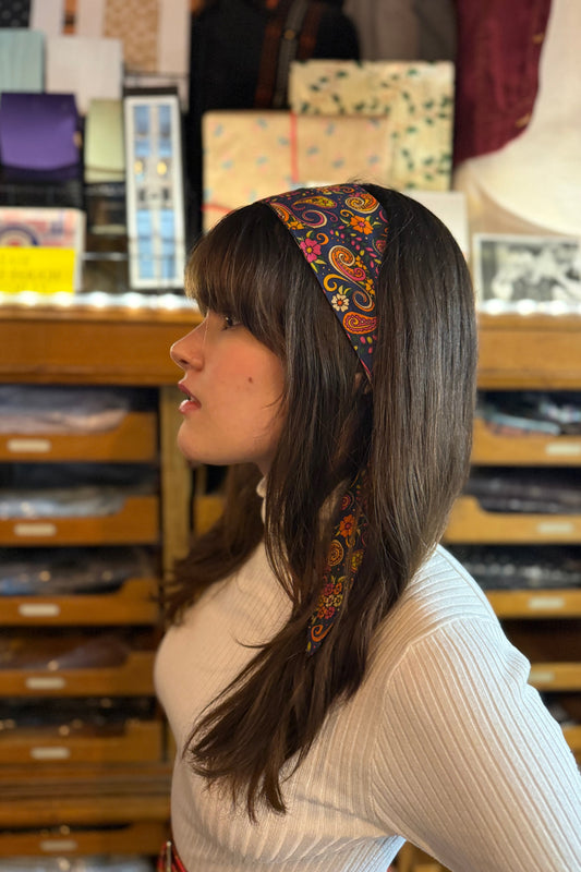 Exclusive 'Dolly' Paisley Daze Blue - Scarf