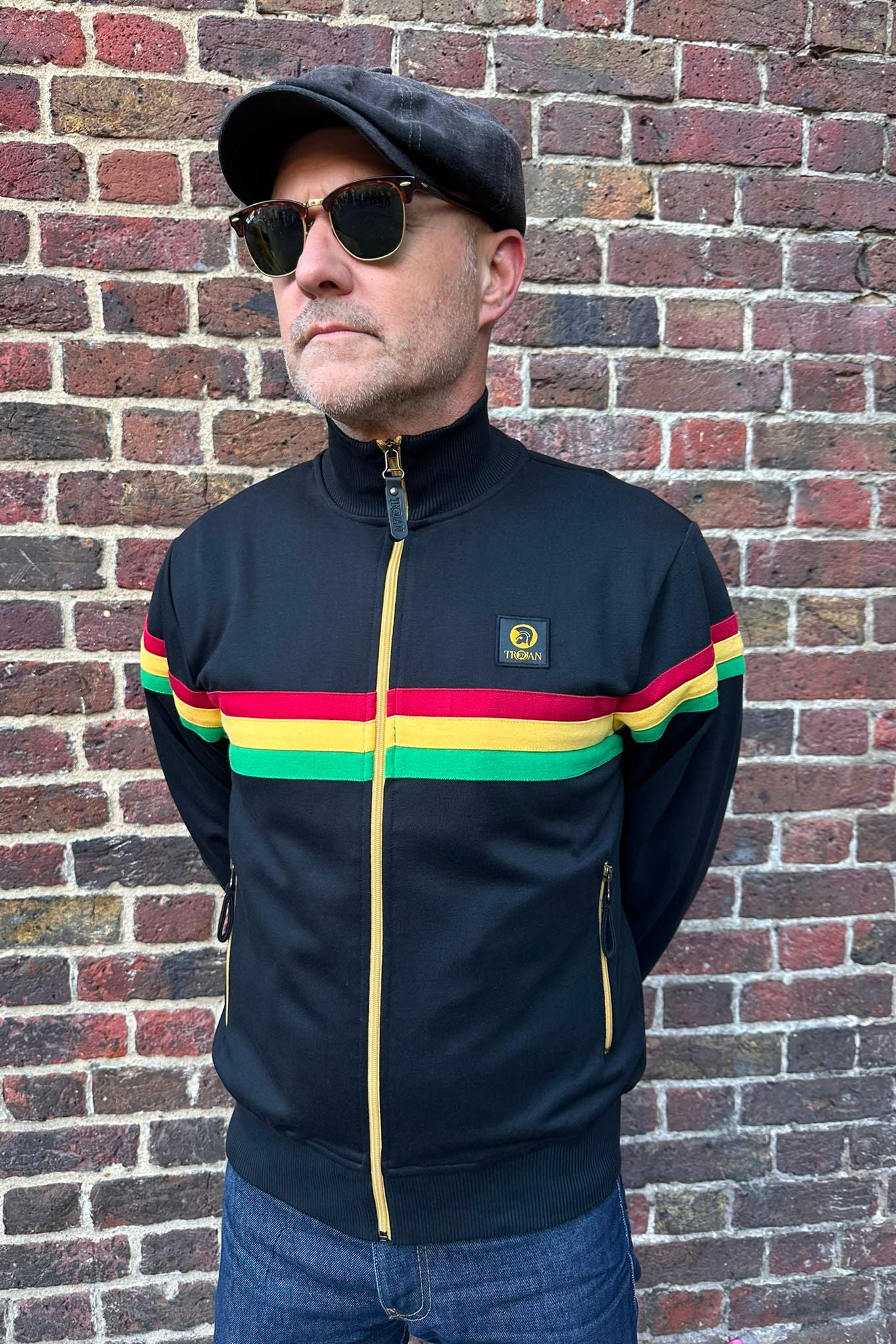 Retro Stripe Rasta - Track Top