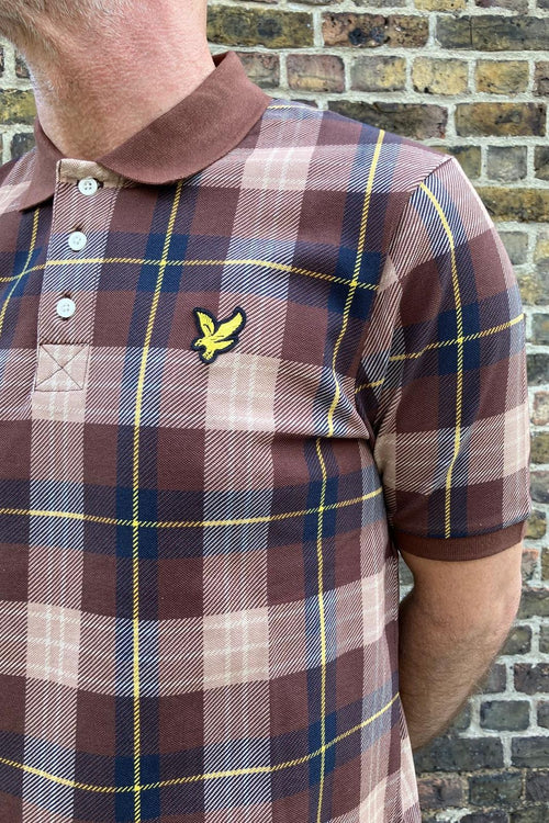 Tartan Brown / Gold - Polo Knit