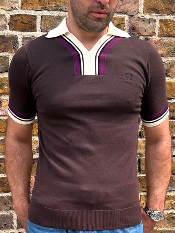 K3313 Knitted T-shirt - Rich Brown
