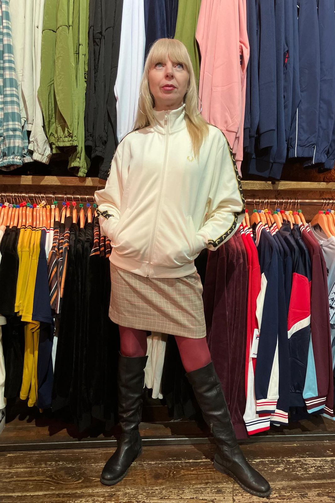 J9100 Taped Sleeve Ecru - Track Jacket