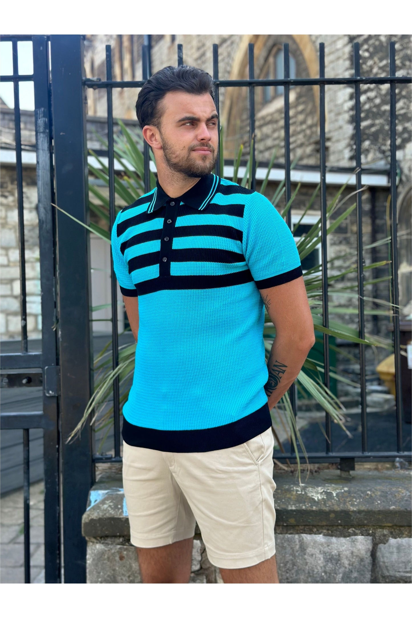 Hall Fine Gauge Waffle Knit - Polo
