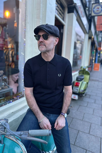 K2308 Cable Navy - Knitted Shirt