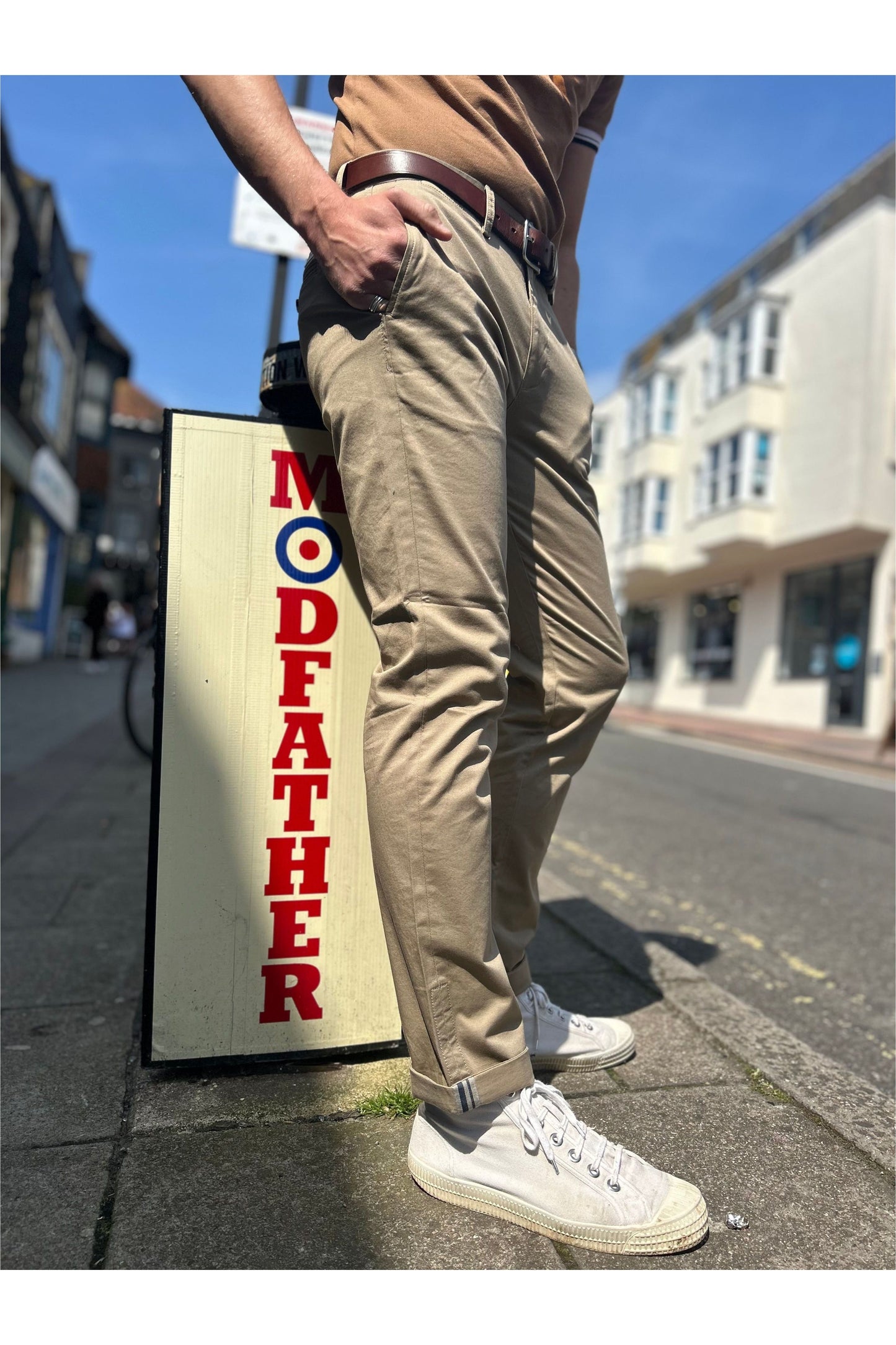 Signature Slim Stretch Chino 040 Stone - Trouser