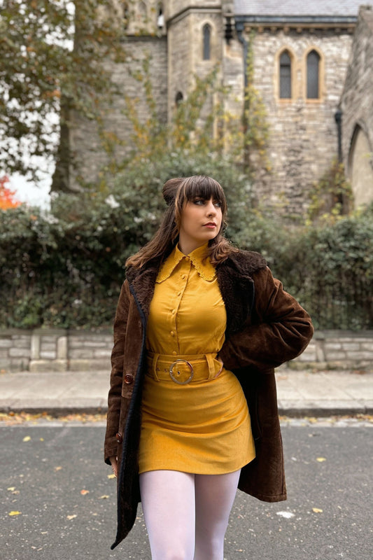 Exclusive 'Cher' Mustard Corduroy - Skirt