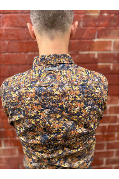 Forest Leaves Gold Yellow - Long Sleeve Shirt
