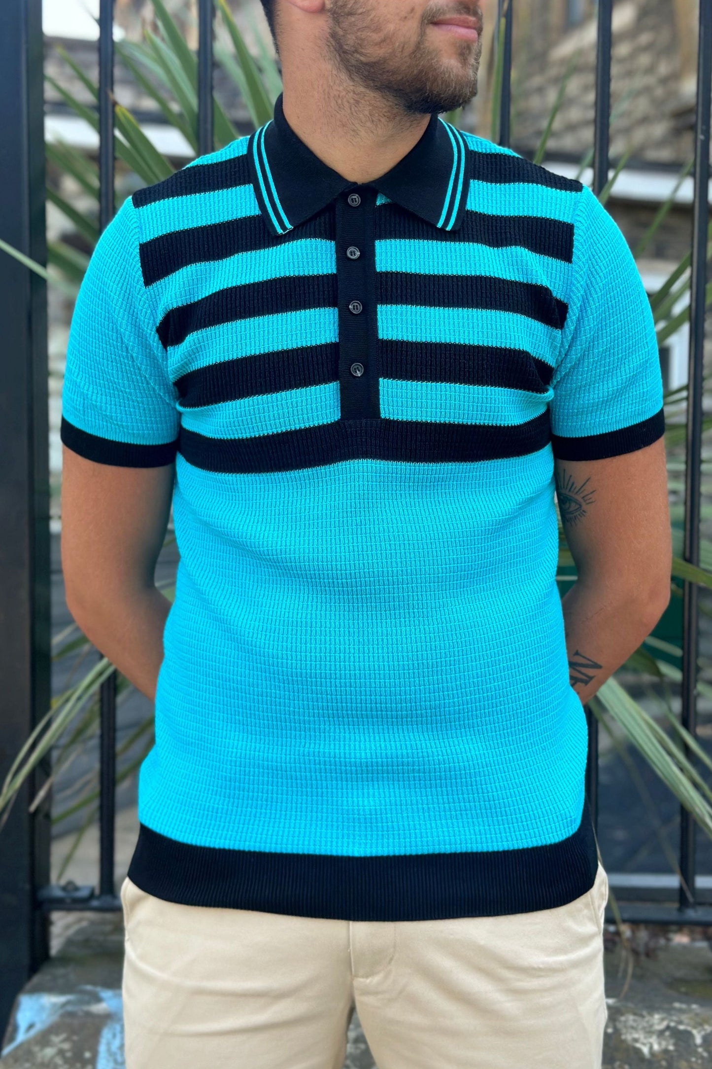 Hall Fine Gauge Waffle Knit - Polo