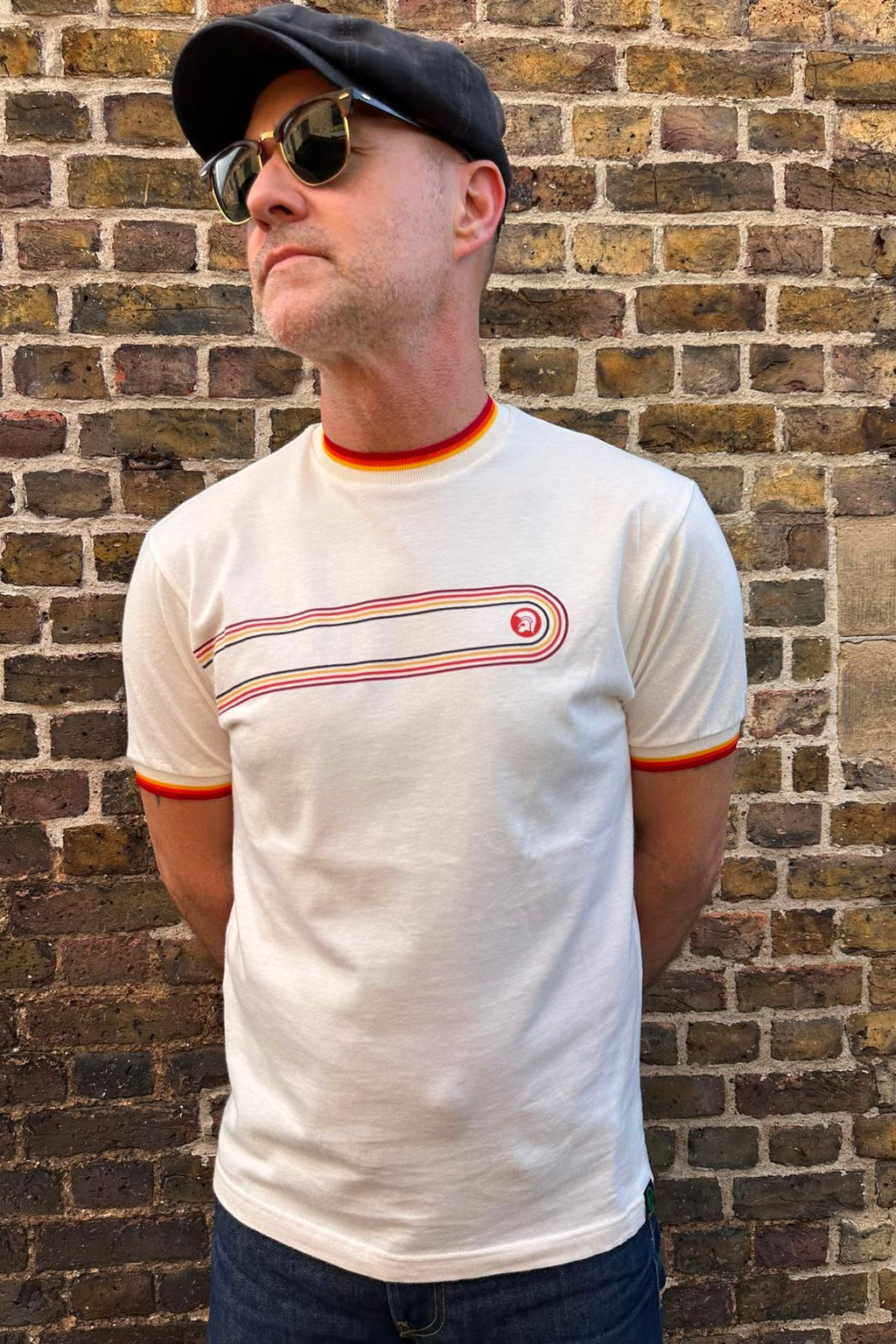 Retro Stripe Ecru - T-Shirt