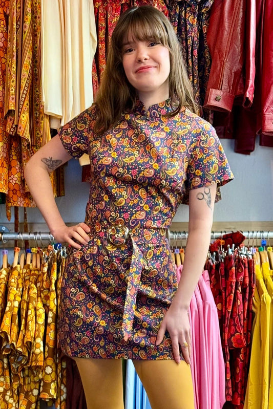 Exclusive 'Lulu' Paisley Daze Blue - Dress