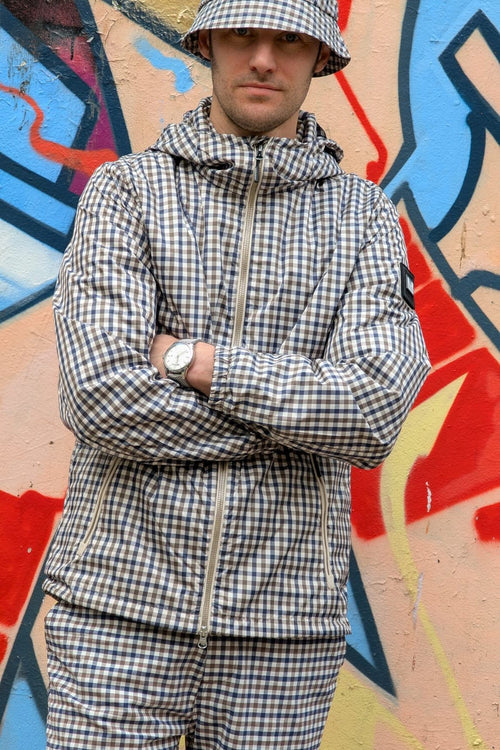 Campania Midhoch Check Windbreaker - Jacket