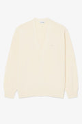 Rib Knit Cotton Blend Beige - Cardigan