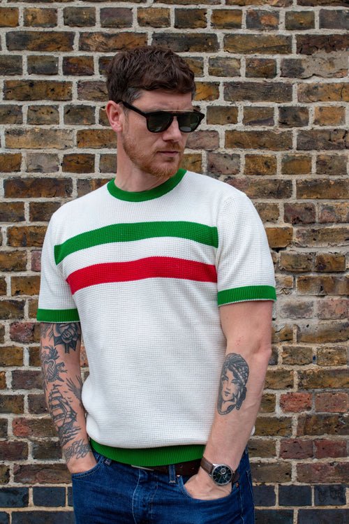 Goldhawk Schillaci Off-White / Green - Knit