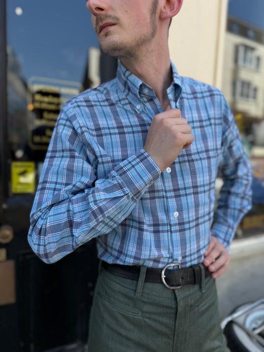 Dizzy Madras Summer Sky Blue/White/Navy Check - Shirt