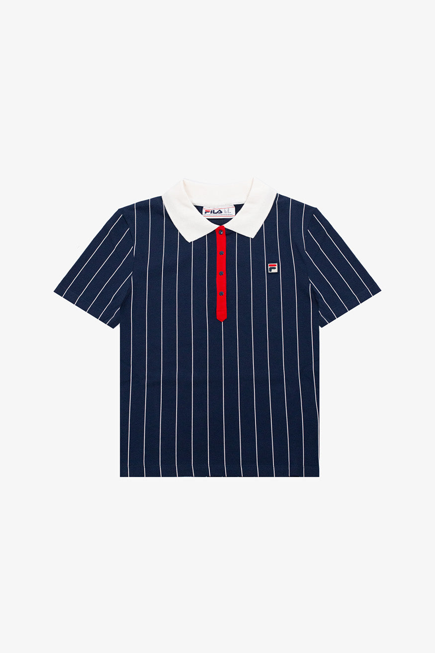 BB1 Women's Classic Vintage Striped 410 Fila Navy - Polo