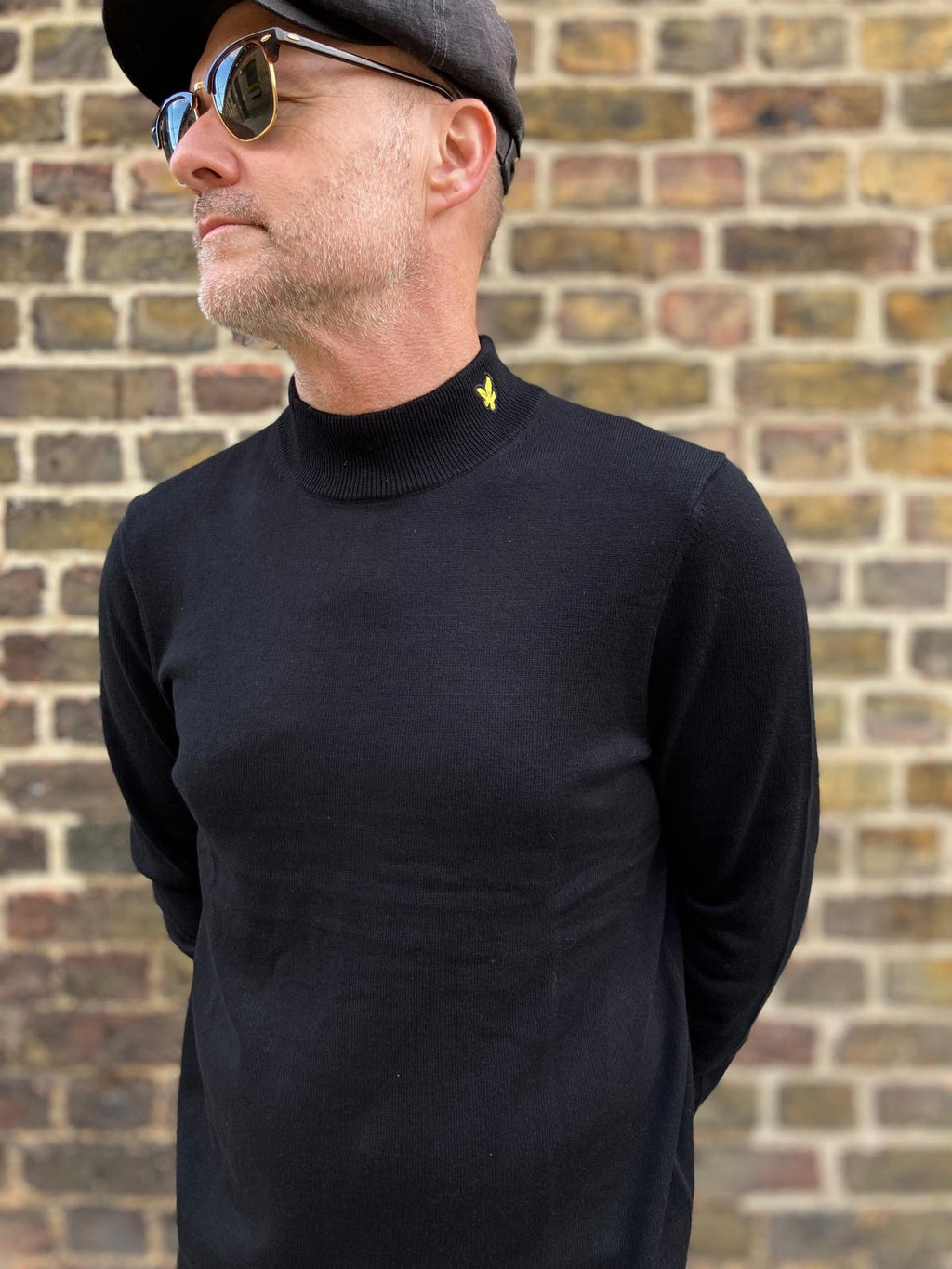 Jet Black - Knitted Turtle Neck