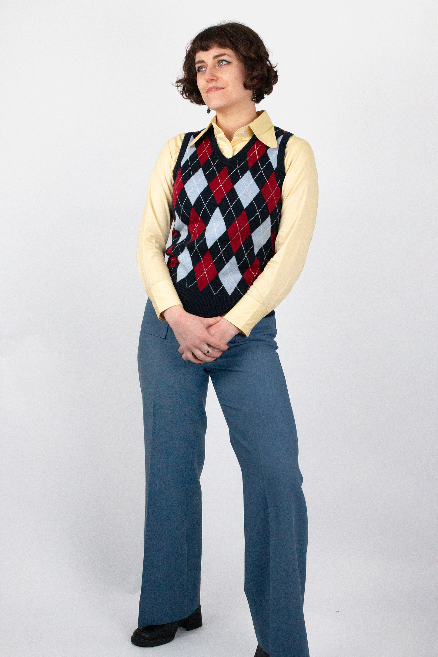 Bella Navy Knitted - Tank Top