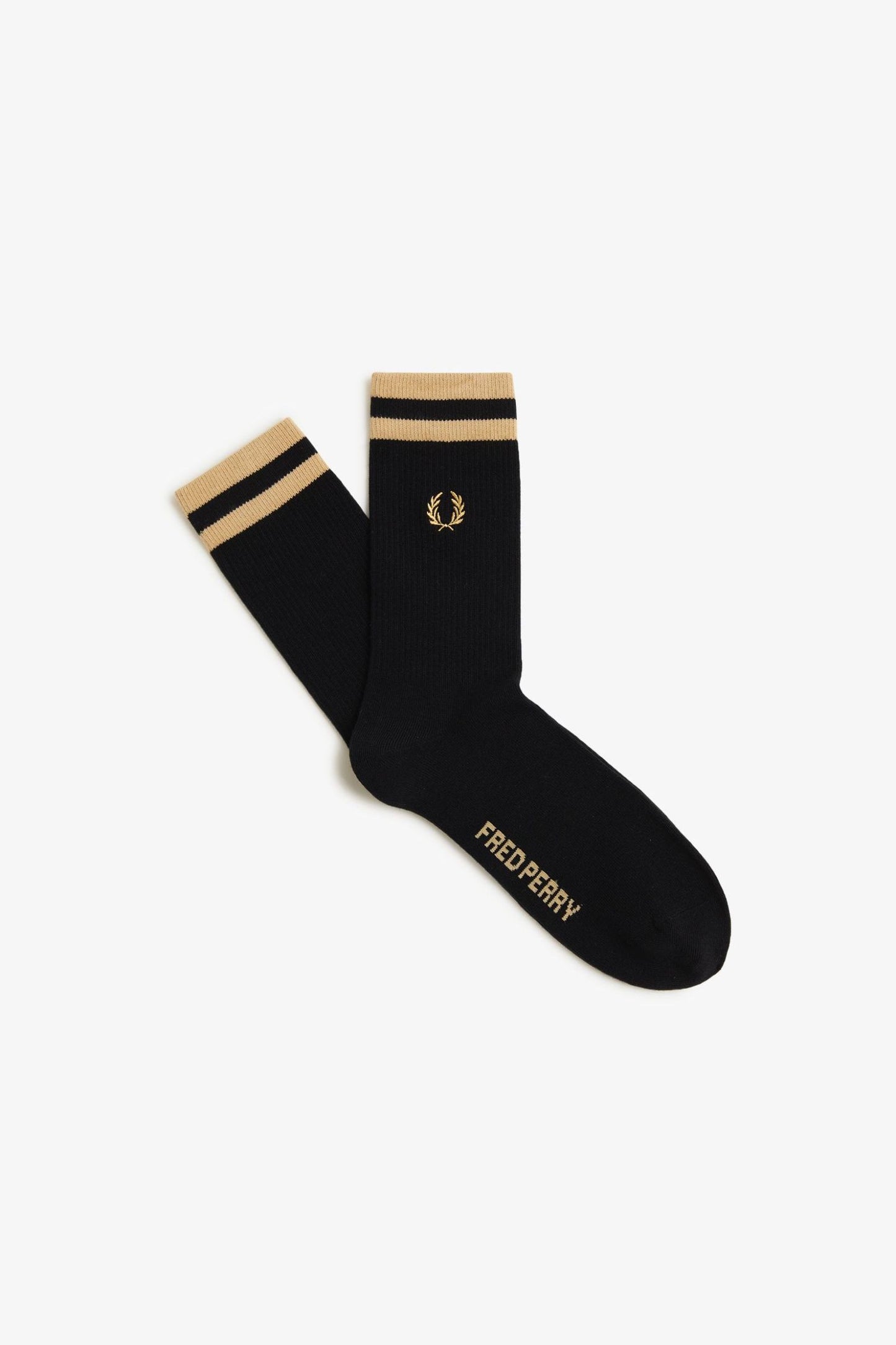 C1150 Tipped Sports Black / Champagne - Socks