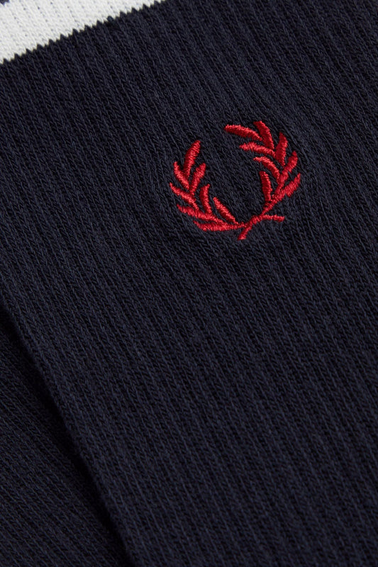 C1150 Tipped Sports Navy / Snow White / Burnt Red - Sock