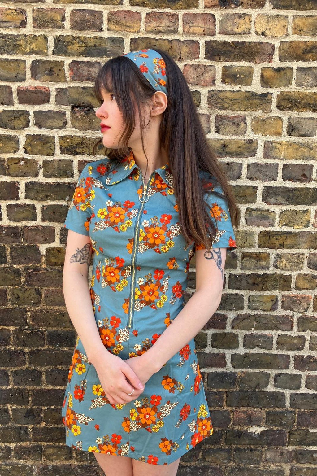 Floral Country Blooms Sky - Dress