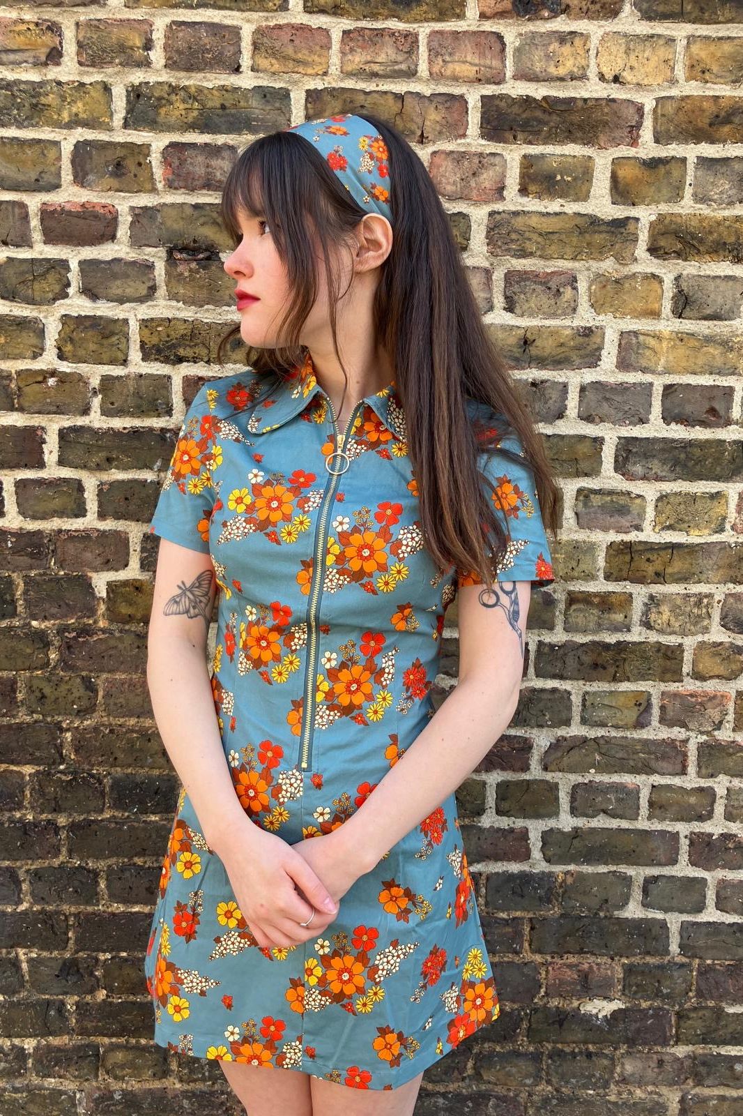 Floral Country Blooms Sky - Dress
