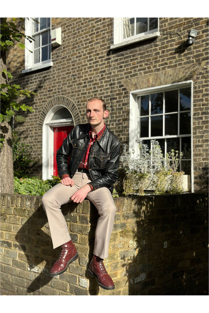 Men’s Leather Classic Black - Trucker Jacket