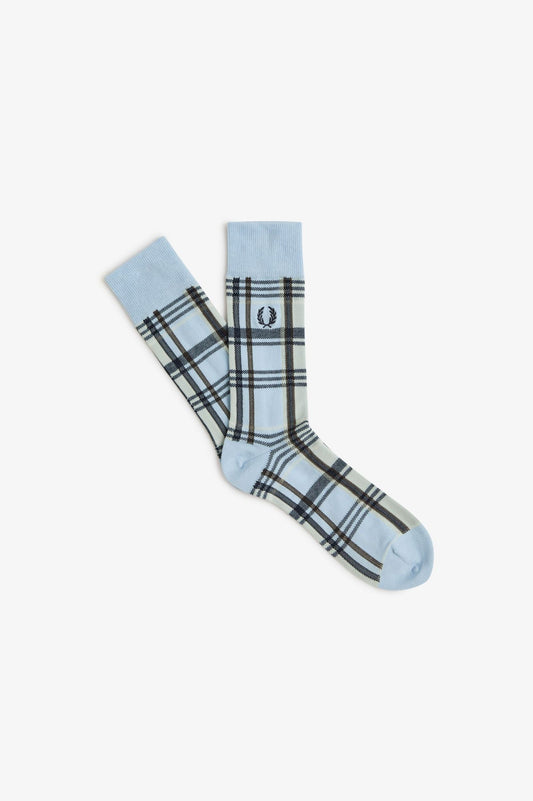 C9149 Light Smoke Madras - Check Sock