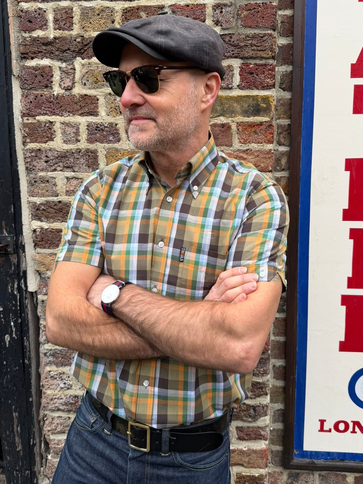 Large Chocolate Tartan Check - Shirt