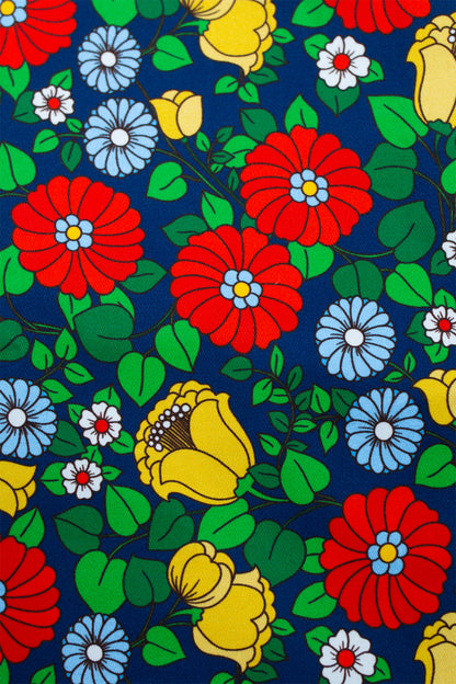 Exclusive 'Cher' Wildwood Flower Navy - Skirt