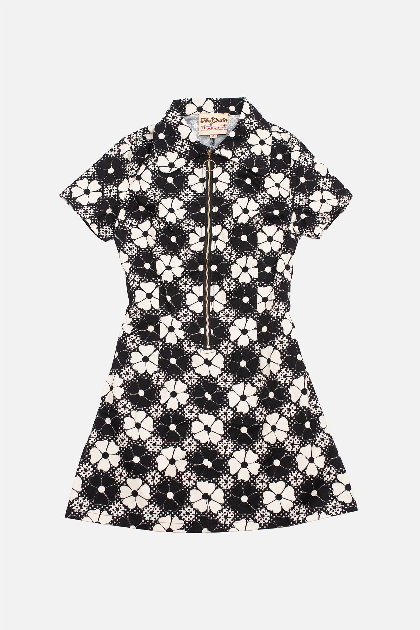 Floral Black & White - Dress